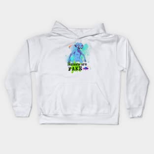 Humans are fake Kids Hoodie